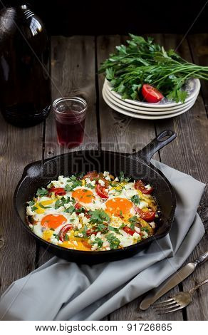 Eggs Poached With Vegetables,named 