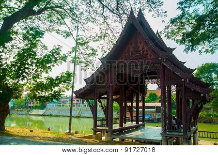 Filigree Gazebo By The Water.