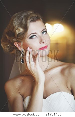 Portrait Of A Woman In A White Dress