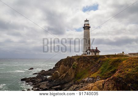 Pigeon Point Lighthouse And The Ocean