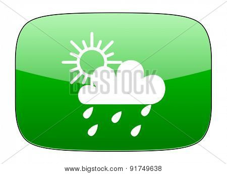 rain green icon waether forecast sign 