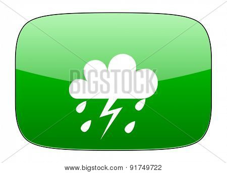 storm green icon waether forecast sign 