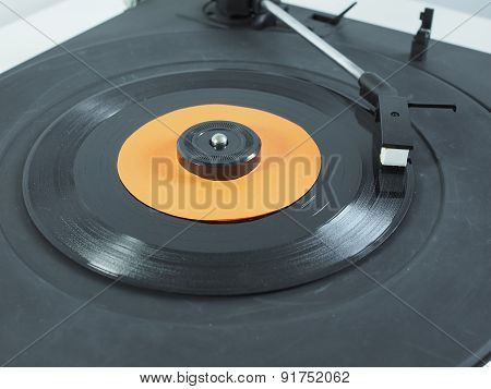 Vinyl Record On Turntable
