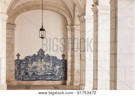 Sao Vicente De Fora Architectural Details In Lisbon, Portugal