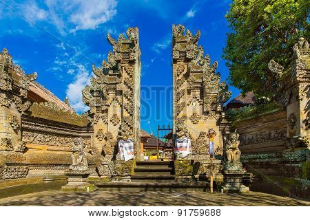 Main Entrance Of Country Temple In Bali,indonesia.
