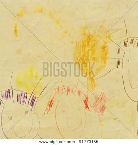 Abstract Children Drawing