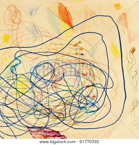 Abstract Children Drawing