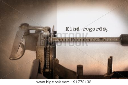 Old Typewriter With Paper