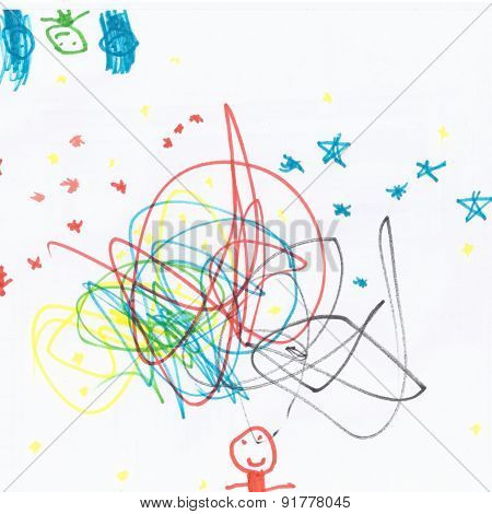 Abstract Children Drawing