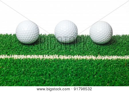 golf ball on green grass