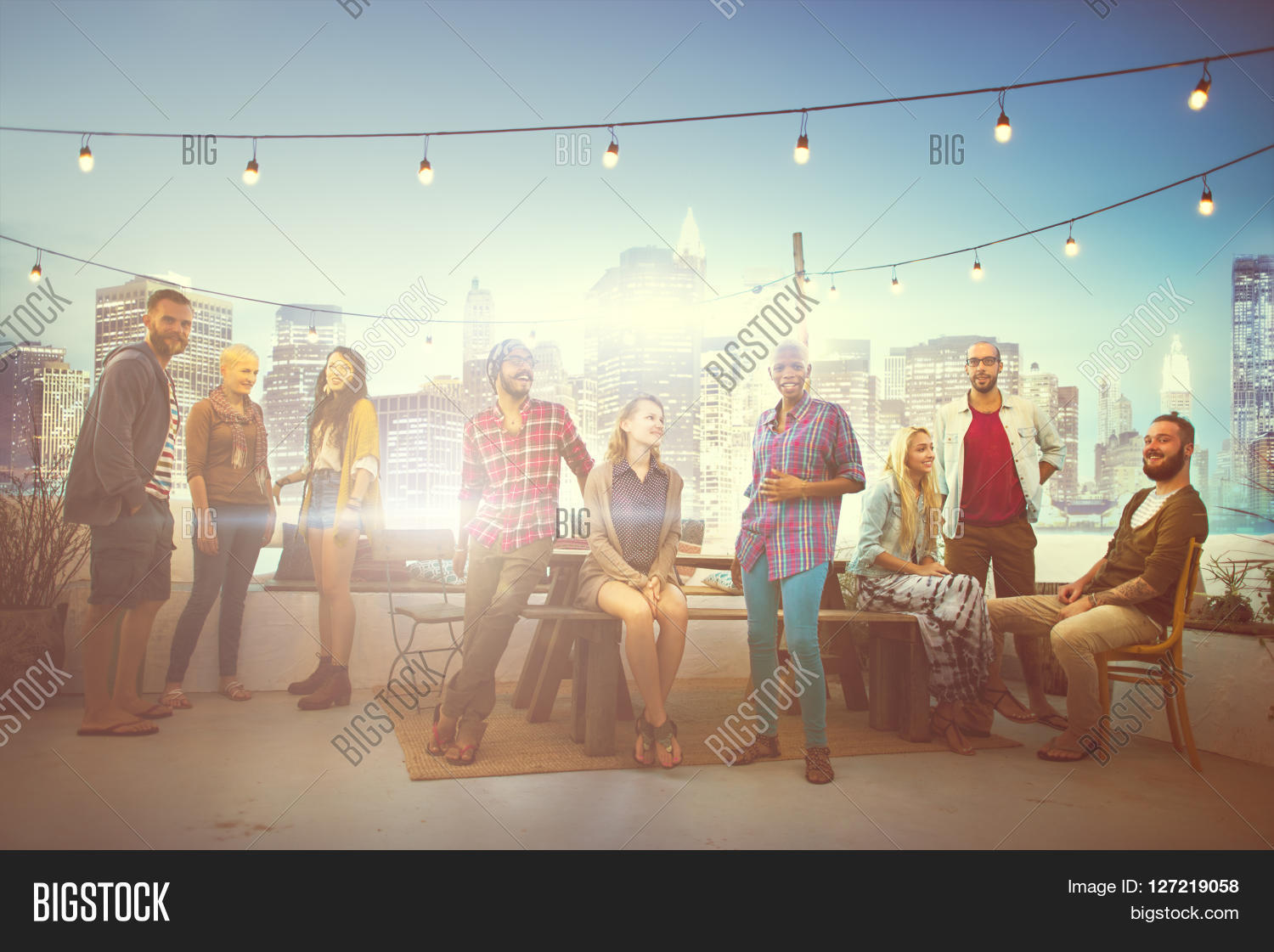 Diverse city. Diverse city. Diverse city. New york people in the street. Student friends.