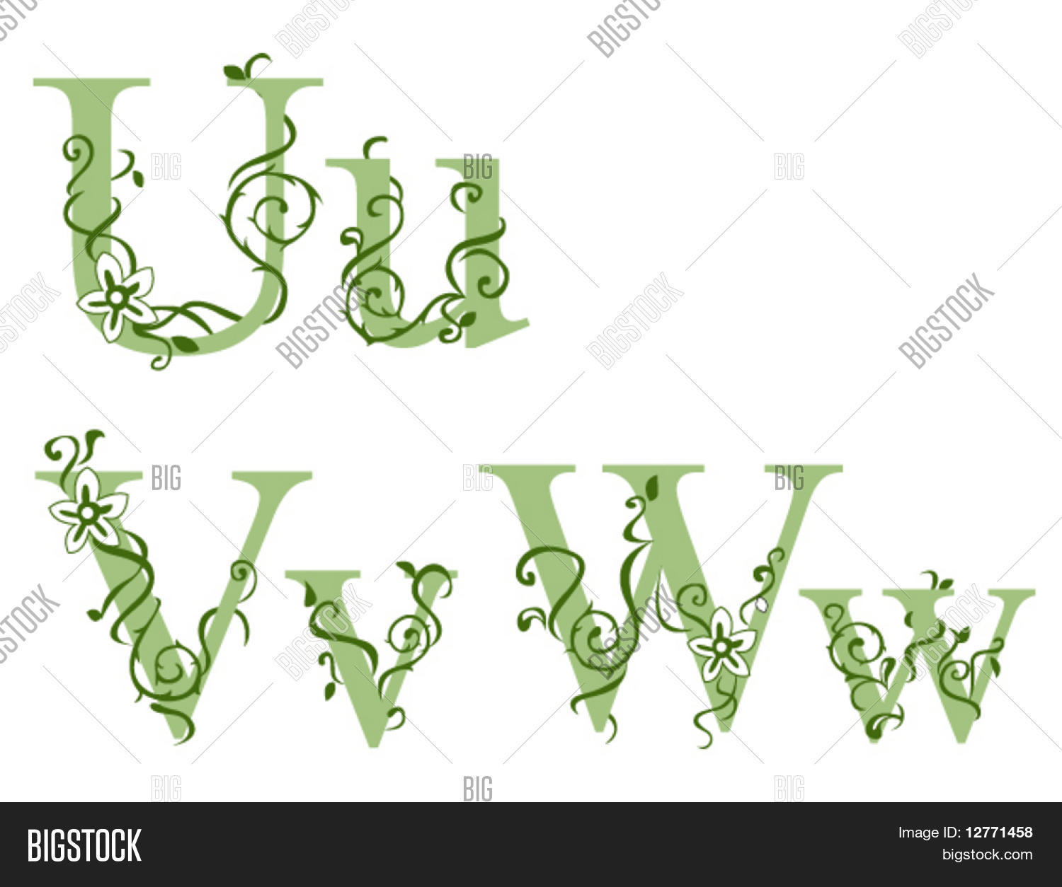 Vines Alphabet Series Vector & Photo (Free Trial) Bigstock