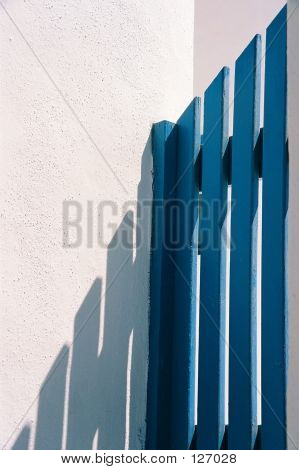Portão azul, Santorini, Grécia