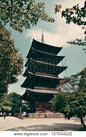 Toji Temple with historical building and garden in Kyoto, Japan.