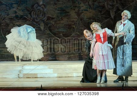 DNIPROPETROVSK, UKRAINE - APRIL 23, 2016: The Marriage of Figaro opera performed by members of the Dnipropetrovsk Opera and Ballet Theatre.
** Note: Visible grain at 100%, best at smaller sizes