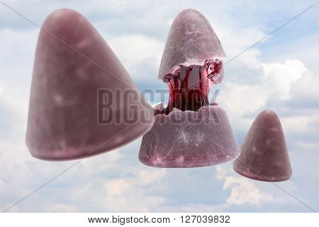 This pyramid shape of an cuberdons is a very tasty candy from Ghent
