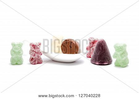 This pyramid shape of an cuberdons is a very tasty candy from Ghent in chocolate