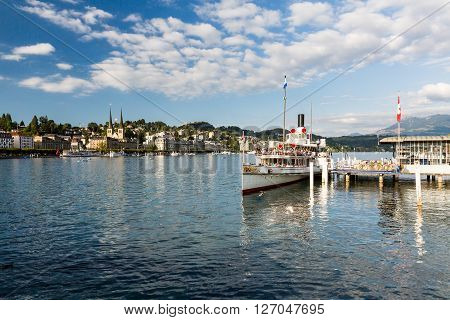 View Of The City Of Lucerne In Switzerland