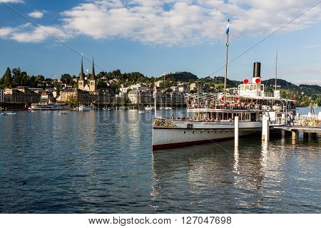 View Of The City Of Lucerne In Switzerland
