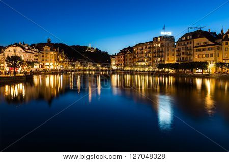 View Of The City Of Lucerne In Switzerland