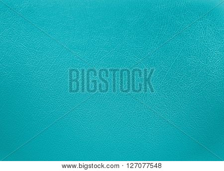 close up Turquoise colored leather texture background