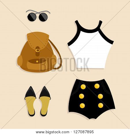 outfit of the day vector illustrated trendy