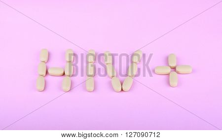 image of many hiv therapy efavirenz on pink background
