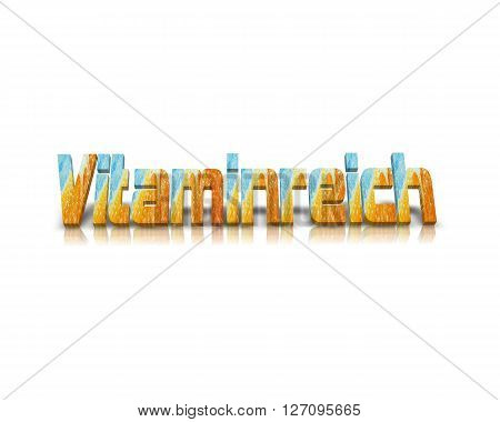 Vitaminreich - 3d word with reflection !