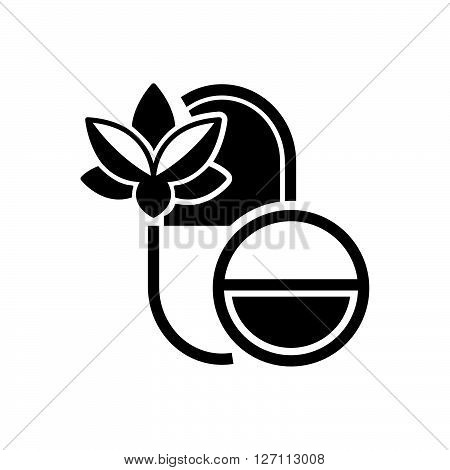 Bold Icon Pills Alternative medicine icon support vector design  eps 10.