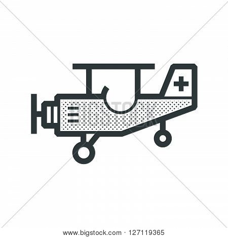 ambulance small plane icon support vector design  eps 10.