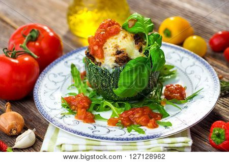 Stuffed Zucchini With Minced Meat