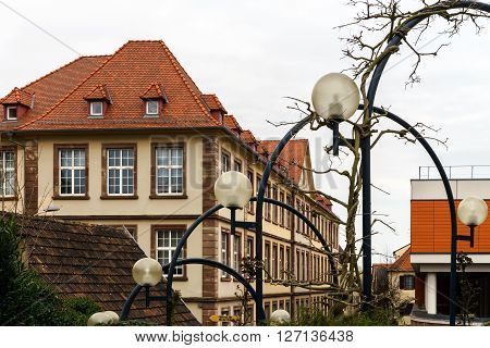 Modern Street Lamp In Saverne, France