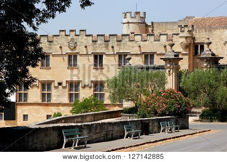 The city park of Avignon in France