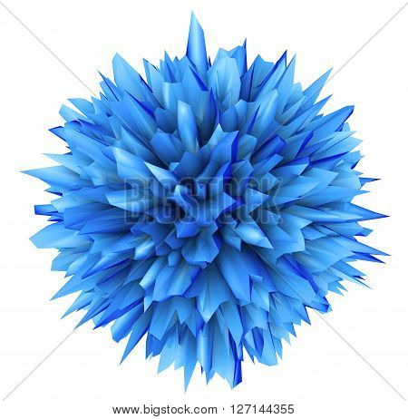 3D illustration of three-dimensiona globe l object like a virus