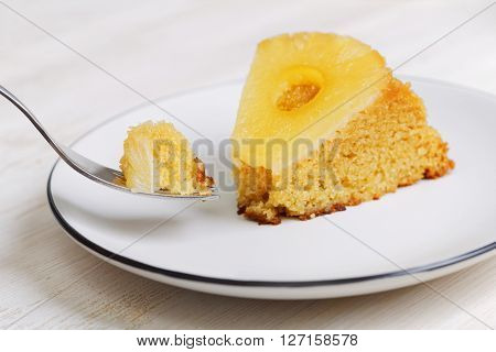 Piece Of Pineapple Upside Down Cake