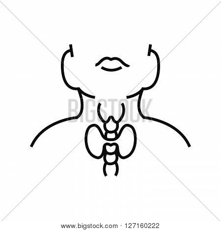 Larynx, Medical Doctors Otolaryngology Icon, Line Icon Style