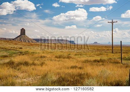 View of Chimney Rock butte near Cortez