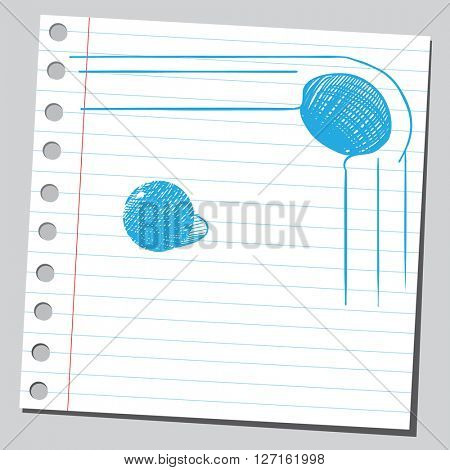 Snooker ball near corner hole