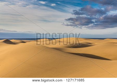 Maspalomas Sand Dunes During Sunrise - Maspalomas Gran Canaria Canary Islands Spain
