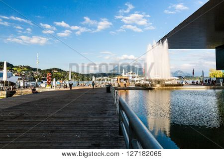 View Of The City Of Lucerne In Switzerland