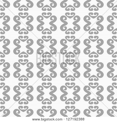 Seamless grey background made of abstract curved lines