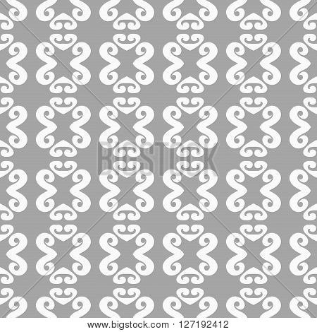 Seamless grey background made of abstract curved lines