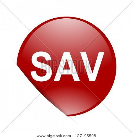 sav red circle glossy web icon