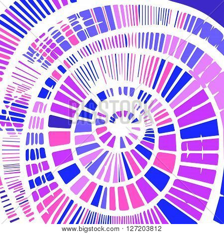 Decorative abstract background with spiral element. Vector illustration.
