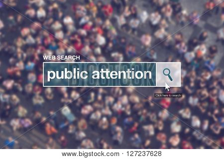 Web search bar glossary term - public attention definition in internet glossary.