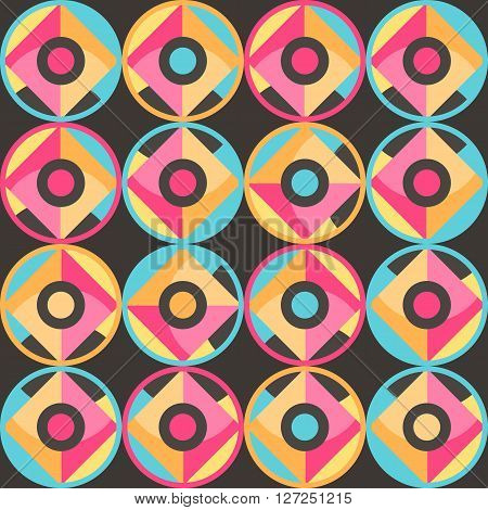 Seamless geometric patternvector illustration seamless geometric pattern in pop art colors