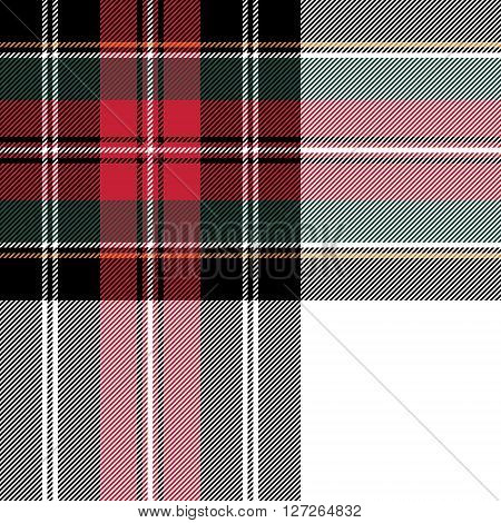dress stewart tartan seamless pattern fabric texture. Vector illustration. EPS 10. No transparency. No gradients.