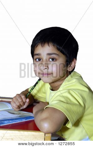 Kid Doing Homework