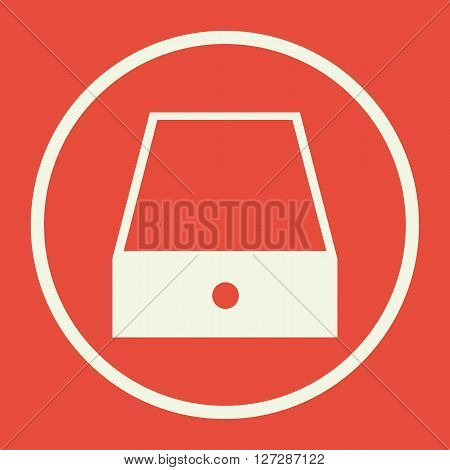 Safe Icon In Vector Format. Premium Quality Safe. Web Graphic Safe Sign On Red Background.