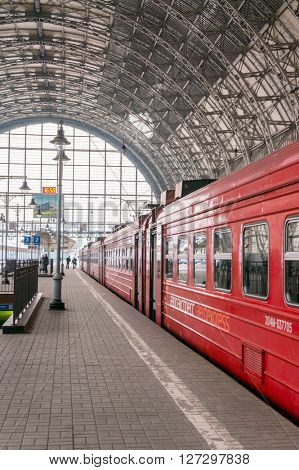 Moscow, Russia - March 23, 2011: Kiev train station